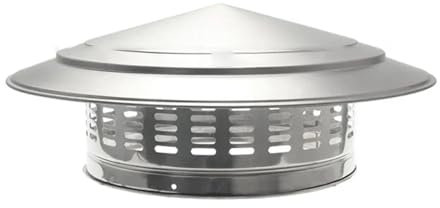 WJLYDM Schornsteinkappe 1pc 250/300mm Kamin Schornstein Hut Dach Gugel Metall Top Hut Rauch Regen Kappe Abdeckung Herd Rohr schornstein Kappe Regenschirm Runde Regen Kappe FüR Dachregen(250mm)