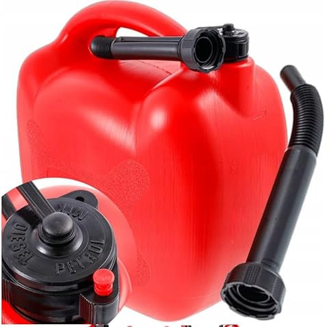 ABAZO Benzinkanister 20 Liter, Kunststoff Kraftstoffkanister für Benzin und Diesel mit Hahn, Reservekanister mit UN-Zulassung