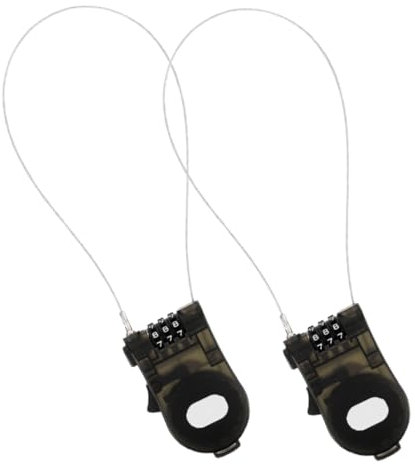 YARNOW 2pcs Trolley Box Password Lock Adjustable Wire Lock for Suitcase and Luggage Travel and Closet Security