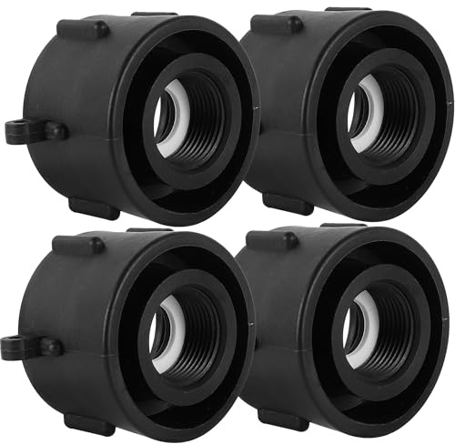 FOGWOWO 4 Stück IBC Adapter 60 mm Grobgewinde Import zu BSP 1 IBC Tank Zubehör Ventil Schlauchanschluss Rohrverbinder für Wassertank Regentonne,Container