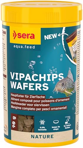 sera Vipachips Wafers 250 ml (90 g) | Fischfutter Aquarium für Bodenfische | Schnell sinkende, formstabile Chips | Aquarium Futter mit natürlichen Inhaltsstoffen | Hochwertiges Fischfutter