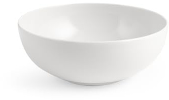 H&H Insalatiera Hamptons Ø 20 cm in Porcellana Bianca – Elegante e Pratica – Idonea al Microonde e Lavabile in Lavastoviglie – Design Raffinato