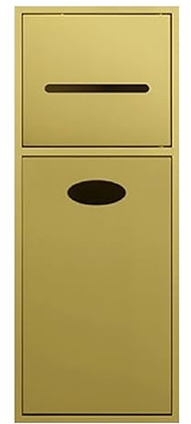 Gold Stainless Steel Shower Recessed Wet Room Alcove Shelves for Toiletries Shampoo & Trash CanWaterproof Bathroom Storage Solution20x63x13.5CM