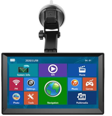 9 Inch Sat Navs for Cars, Truck, HD GPS Navigation with UK Europe Maps, Lifetime Free Updates, Satnav support Postcode Search, Voice Guidance, Speed Camera Alert, Lane Guidance Assist, POI