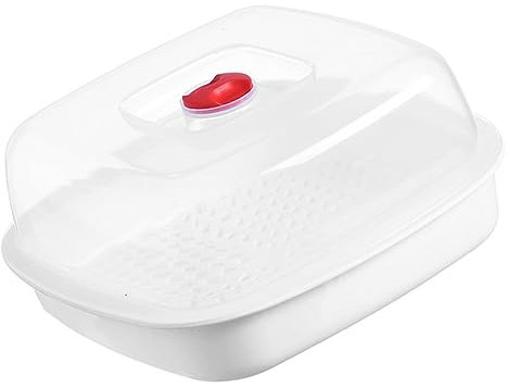 PartyKindom Vaporiera a Microonde Fumante Vaporiera Elettrica Piroscafi Piroscafo Professionale Pentole a Vapore Cottura a Vapore Per Riso Al Microonde Vaporiera Per Microonde Bianca Plastica