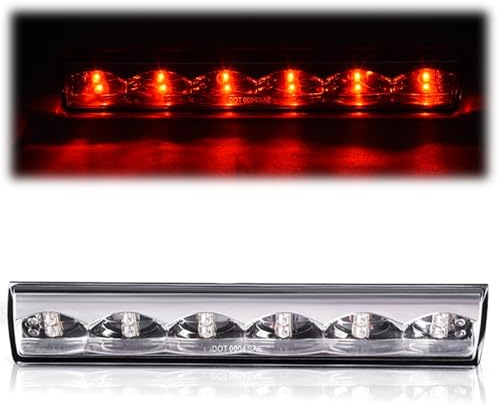 PIT66 LED 3rd Brake Light Compatible with Truck Cap Topper Leer Are Century LED Recessed Cargo Light Parking Light Third Brake Light Lamp AT-LED-36R Chrome Housing Clear Lens