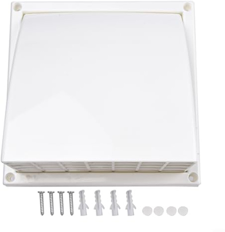 Válvula de salida de aire para pared exterior, sin muelle, válvula antirretorno para baño, cocina, campana extractora, color blanco, resistente a la lluvia, tope de olores, sistema de ventilación