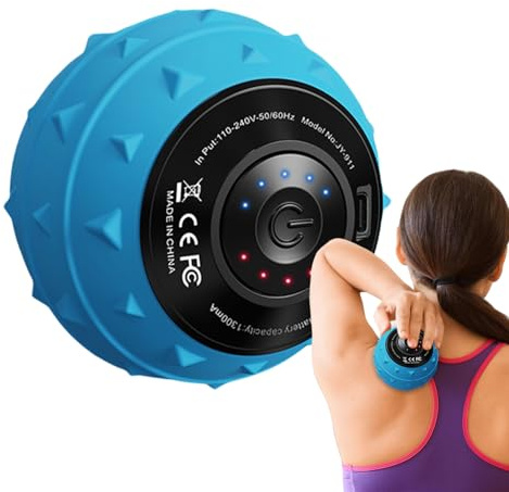 Doiyislem Elektrischer Massageball für die Hand - Handlicher Muskelball Massagegerät - Kompakt & Hautfreundlich Tiefengewebe Massage Für Schultern Nacken Rücken Beine