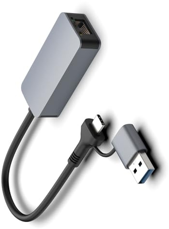 SELVFZ Adaptateur réseau USB 3.0 vers RJ45 2500 Mbps 2500 M Gigabit Ethernet convertisseur 2500 Mbps pour plusieurs systèmes en alliage d'aluminium USB convertisseur réseau