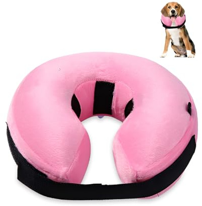 HMCEY Aufblasbare Halskrause Hund Katze,Hundekragen Leckschutz Weich,Kragen Hunde Nach Op Mit Verstellbarer Klettverschluss,Schutzkragen Hunde Halskragen Katze,Inflatable Dog Collar für Genesung