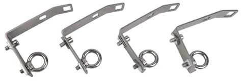 KoiLykke Roof Rack Load Stops for T-Slot Crossbars, 4-Pack Stainless Steel 304 Cargo Securing Clips Compatible with Roof Racks and Truck Bars