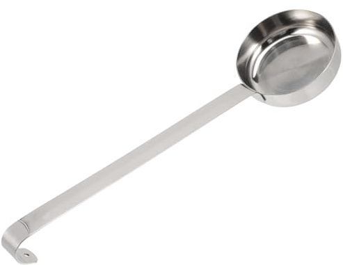 TOYANDONA Louche à Pizza en Acier Inoxydable à Fond Plat Design Moderne, Cuillère à Sauce Pratique pour Restaurants, Cafés Cuisine Italienne