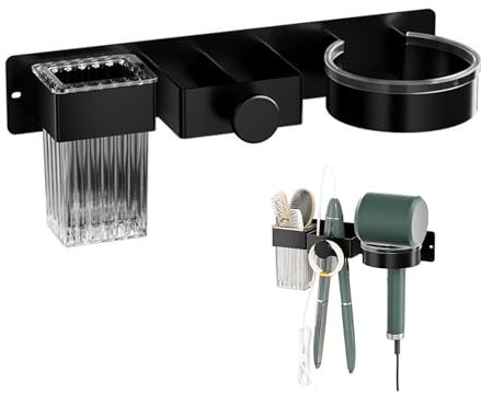 Hair Dryer and Straightener Holder, Hairdryer Holder Station Wall Mounted