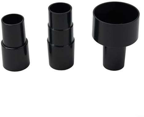 snowchecking 3-Piece Vacuum Hose Adapter Set, 25 to 15 & 15 to 025 Reducers, ABS Converters,for Wet/Dry for Shop for VAC Cleaners
