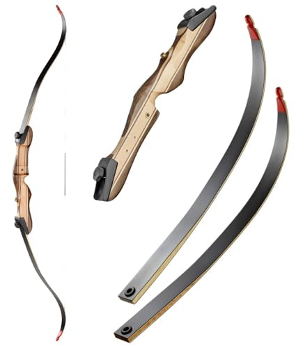 RAGIM Wildcat Black, 62 Zoll, 14–40 lbs, Recurvebogen | vielseitiger Recurvebogen, ideal für Anfänger und Fortgeschrittene
