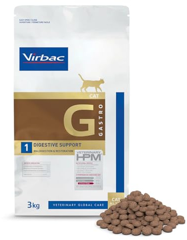 Virbac Veterinary HPM Cat Digestive Nourriture pour Chat Sac de 3 kg Taille S
