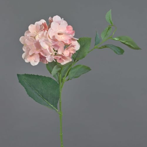 artplants.de Artificial Hydrangea ASUKA, soft pink, 31/80cm, Ø 6 / 15cm - Silk hortensia/Decor flower