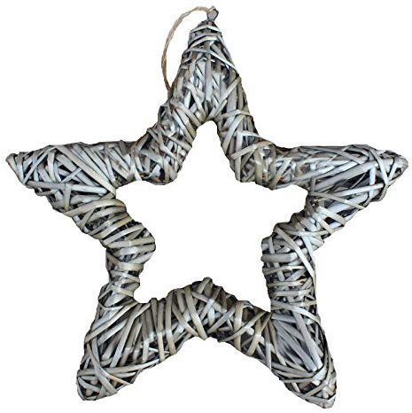 Open Star - Ghirlanda di salice anticato, diametro 45 cm