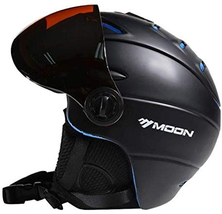 Heemtle 2-in-1-Visier Ski Snowboardhelm Abnehmbare Schneemaske Anti-Fog Anti-UV-Schutzbrille Integriertes Schutzschild Geringes Gewicht Erwachsene Männer/Frauen 5 Farben Optional (M/L/XL)