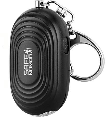 Personal Alarm for Women. Police Approved Panic/Rape Alarm with LED Flashlight, Matte Black, Small, Stylish & Loud (130Db). For Children, Students, Kids and the Elderly.