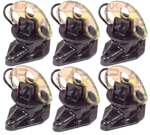 6x Three 3 way Electric Fence Gate Handle Plate & Pinlock Insulator Connector