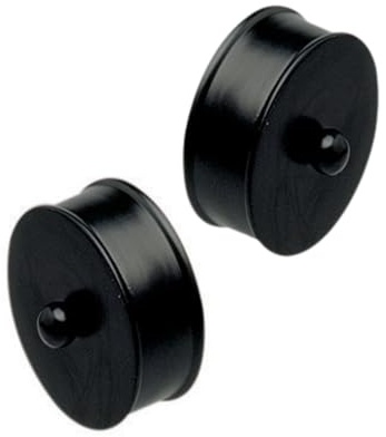 Jackson Woodturners Black Medium End Caps – Pair of 54mm Handrail End Caps for Staircases, Banisters & Railings