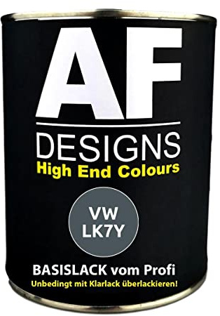 Alex Flittner Designs 1L Autolack für VW LK7Y Sturmgrau Metallic Autolack Spritzfertig