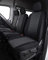 TOYOUN Universal Stoff Auto-Sitzbezüge für Transporter LKW Vorn Autositzbezüge Sitzbezug Fahrersitz + 2er Beifahrersitzbank Schonbezüge,Grau
