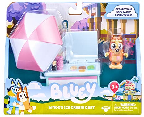 Bluey 90122 Ice Cream Cart Set, Black, Schwarzes