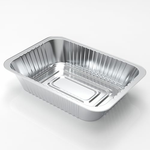SEAVERRS Lot de 10 doublures d'égouttement pour gril et fumoir Ninja OG850/OG951 Woodfire – Compatible avec les séries OG800 et OG900 – Bac à graisse jetable en feuille d'aluminium, argenté