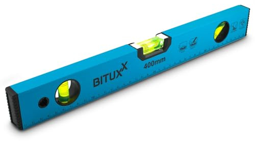 Bituxx Wasserwaage magnetisch Magnetwasserwaage Wasserwage Richtwaage Messwaage Bauwaage 3 Libellen Aluminium 40cm