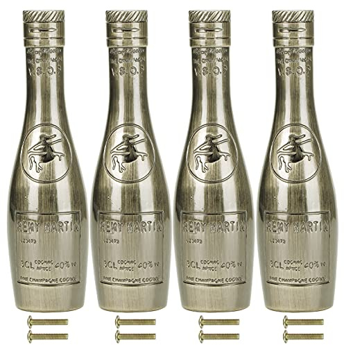 Beufee 4 ensembles de poignées de porte, Armoire, poignée en forme de bouteille de vin Antique, poignée de placard, poignée de tiroir de placard, poignée en forme de bouteille de vin (Bronze)
