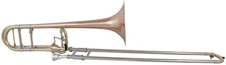 Soundman EQP-603R Quartventilposaune in B/F - Zugposaune mit Quartventil - komplett mit Mundstück, Koffer und Zubehör