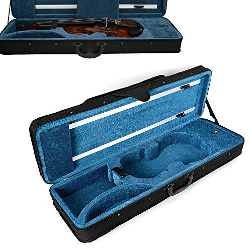 4/4 Geige Koffer - Violine Case Geigenkasten mit Rucksackriemen, Geige Koffer Kasten 2 Stück verstellbarer Gurt, ideal für den Transport und Schutz von Violinen