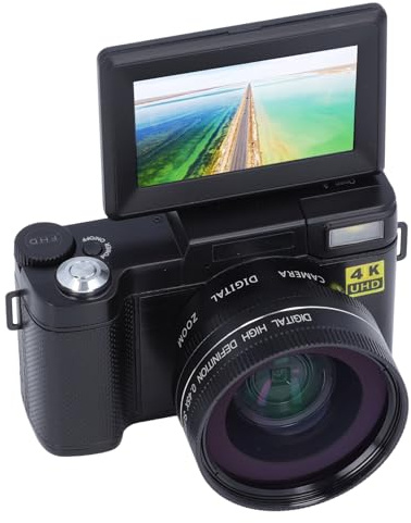 4K Digital Camera for Photography & Video - Autofocus 48MP Vlogging Camera for YouTube, Compact Travel Camera with 32GB SD Card, with 3'' 180°Flip Screen & Anti Shake & Face