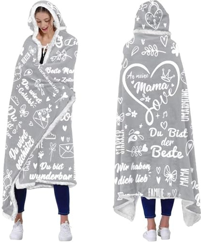 Geschenke für Mama - Decke mit ärmeln, Geburtstagsgeschenk für Mama, Mama Geschenk zum Weihnachten Geburtstag Muttertag, Beste Mama Geschenk, Kuscheldecke mit Ärmeln Geschenke für Mutter