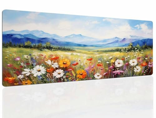 Tapis de Souris Colorful, Tapis Souris XXL, 1200x600x4mm Tapis de Bureau Gaming AntidéRapant, Tapis Bureau étanche, sous-Main pour Clavier et Souris, Mouse Pad Mat, pour Gamer, Ordinateur, Pc 263
