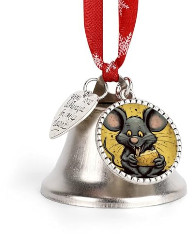 Bell Small Bell Hand Bell Rat Eats A Piece of Cheese Advanced Small Bell Stylish Simple Hand Bell