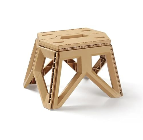 Tragbarer Klapphocker für Camping, Picknick und Angeln, faltbarer Tritthocker mit hoher Tragfähigkeit, ultraleichtes und kompaktes Design (schwarz)