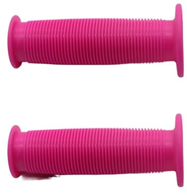 TROIOIUM 1 Paar Gummi Grip Griff Lenker Griffe Bunte Anti-Skid Kinder Fahrrad Fahrrad Dreirad Skateboard Roller Zubehör(Rose)