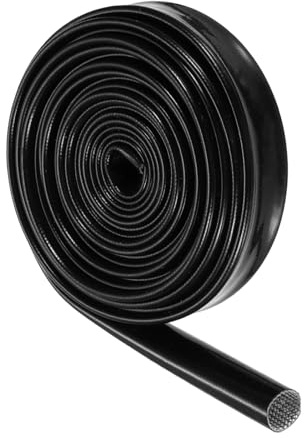 QUARKZMAN Guaina Intrecciata Isolante Per Cavi, 10 Ft-3/8 Pollice ID Nero, Guaina In fibre Di Vetro Ad Alta Temperatura Per Avvolgimento Cavi, Protezione Cablaggio Automobilistico