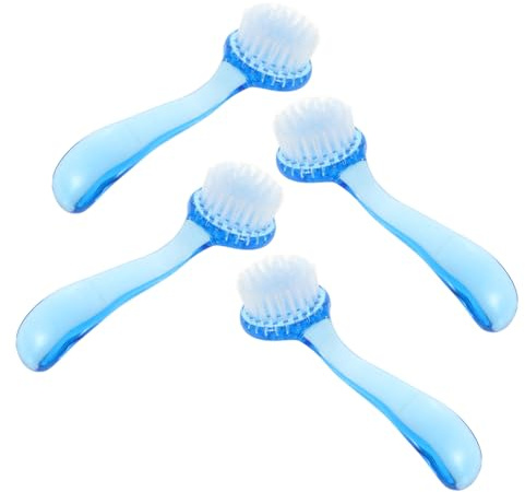 VICASKY 4 Stück Gesichtsreinigungsbürsten aus Nylon und Kunststoff mit Ergonomischem Griff zur Sanften Gesichtsreinigung und Porenreinigung für Trockene und Empfindliche Zufällige Farbe
