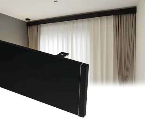 Extra langer Aluminium-Deckenbehang-Volant: Stilvolle Fensterteiler-Abdeckung, keine Schienen erforderlich, elegante Heimdekor-Lösung für Vorhänge und Raumteiler