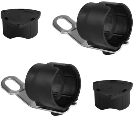 2 StkAnhänger Stecker Halter für Anhänger Adapter 7 auf 13 Polig, Anhängerstecker Halter, Drehbar Anhängerdeichsel Halterung, Steckerhalter Hänger für PKW Anhänger Zubehör, mit 2 Schutzabdeckungen
