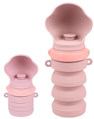 Botella de agua portátil para perros - Vaso plegable a prueba de fugas para mascotas, dispensador de botellas de agua para mascotas, para camping, senderismo, actividades al aire libre, paseos, parque