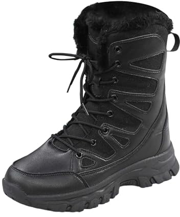 Boots De Neige Femme Chaussures Echarpe Hiver Chaud Epaisse Chaussure Randonnée Botte Imperméable Ski Bottes Pluie Fourrées Bottines Bottine Écharpe Leopard Chaude Pour Homme Bottillons Après