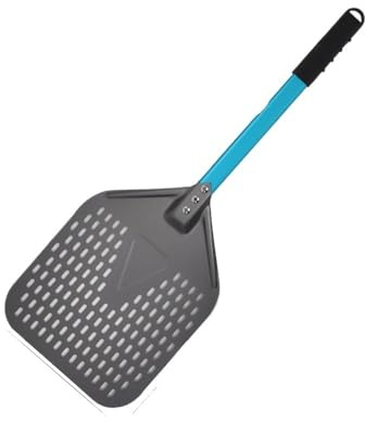 YYLUOYANG Pelle Pizza Pelle à pizza perforée de 10, 11, 12, 13, 14 pouces, pelle rotative for four, outils cuisine, cuisson antiadhésive(10 inch 66cm blue)