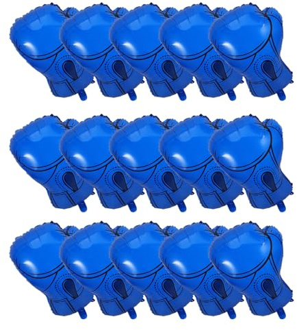 SOIMISS 15 Stück Teiliges Aluminium Boxhandschuhe in Blau Langlebige Aufblasbare Sport-deko für Geburtstagsfeiern Wrestling-partys und Mixed Martial Arts Events