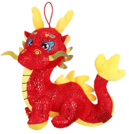ifundom Peluche Dragon 16 Cm Mascotte du Nouvel an Chinois en Peluche Dragon Garçon et Filles Décoration Portable pour Canapé et Voiture Présent Festif du Zodiaque
