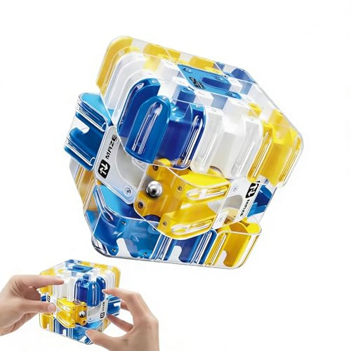 YUVATERA Zauberwürfel,Labyrinth Würfel3,D Kugel-Labyrinth-Puzzlewürfel,3D Labyrinth Puzzle WüRfel,Puzzle Maze Cube,für Erwachsene & Jugendliche,Gehirntrainingsspielzeug zum Stressabbau (Blau)